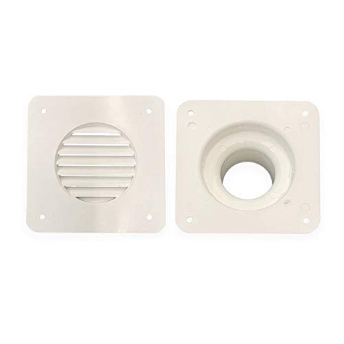 White Louver Cover and Cone Plate Battery Box Vent System F7710