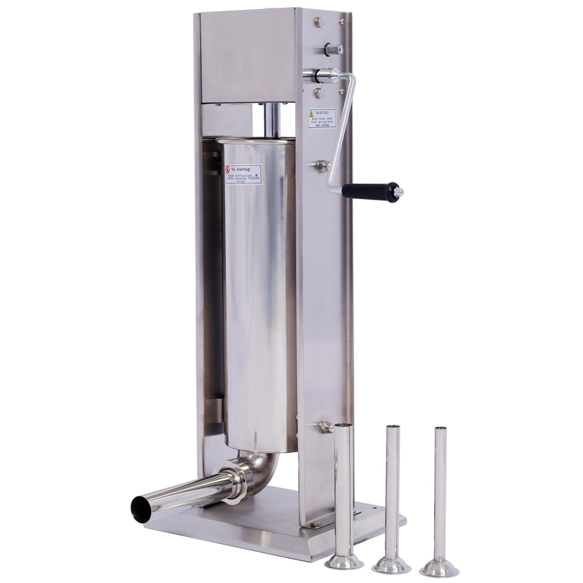 Stainless Steel Vertical Sausage Stuffer 15LB/7L with 4 Stuffing Tubes U727261
