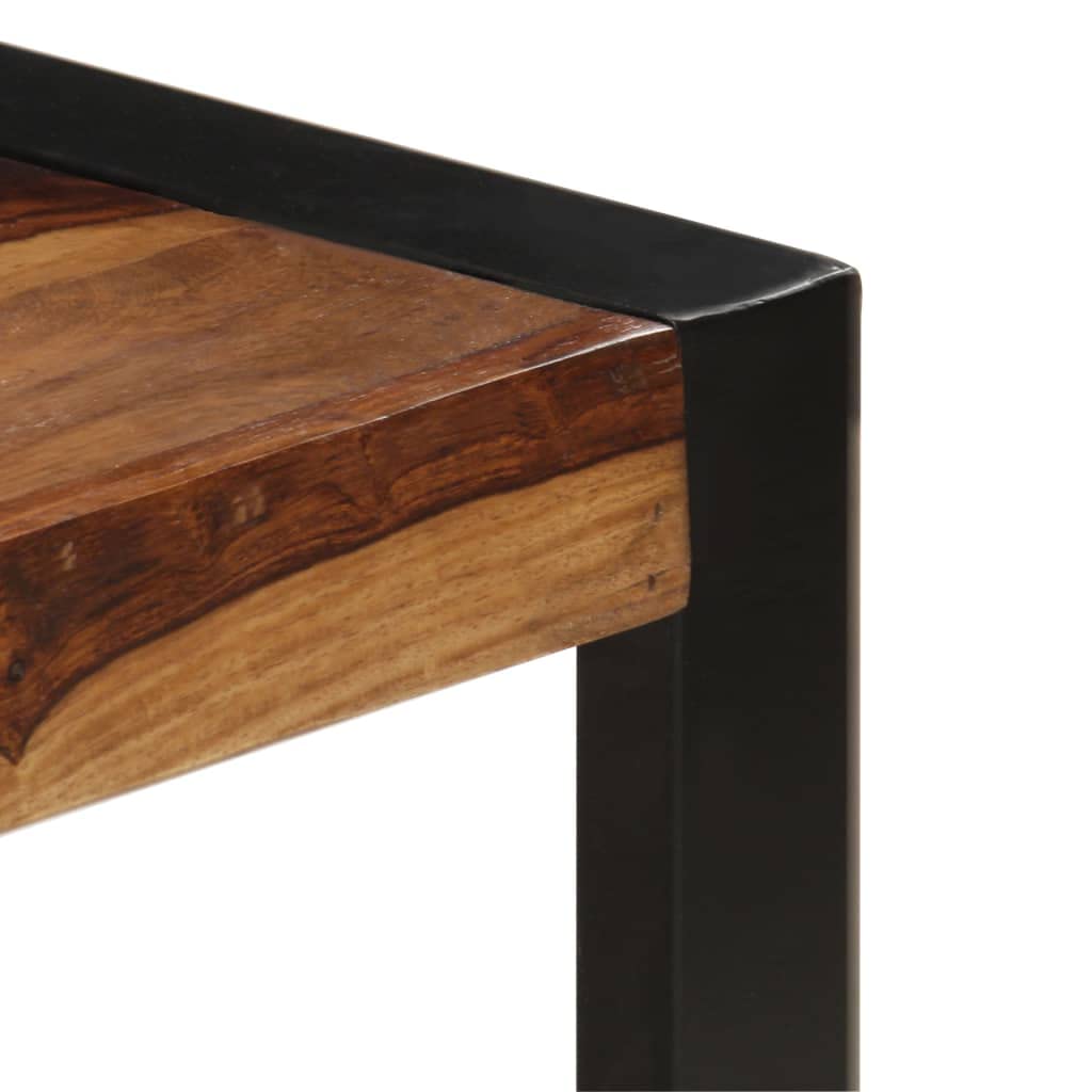 Black Coffee Table 47.2"x23.6"x15.7" Solid Sheesham Wood P749