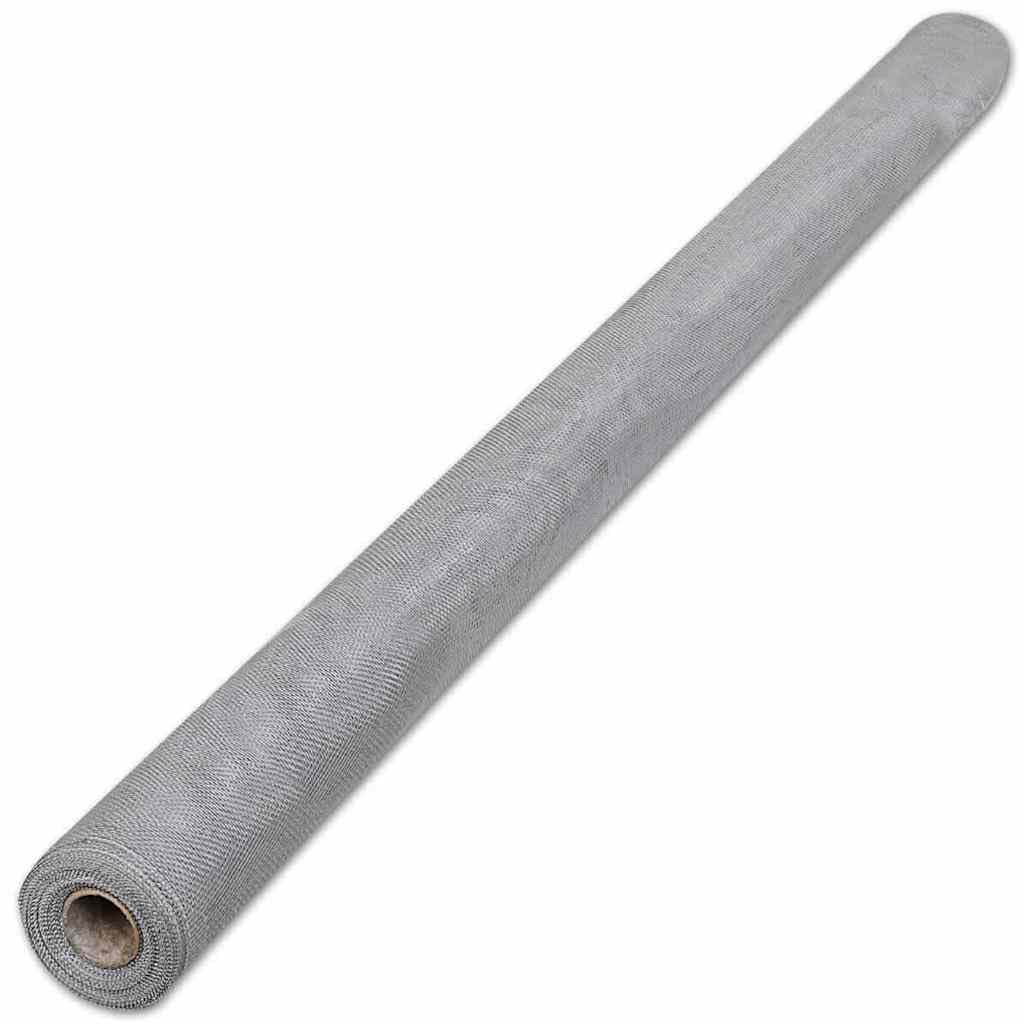 Aluminum Mesh Screen 39.4x196.9 Inches Silver L21852