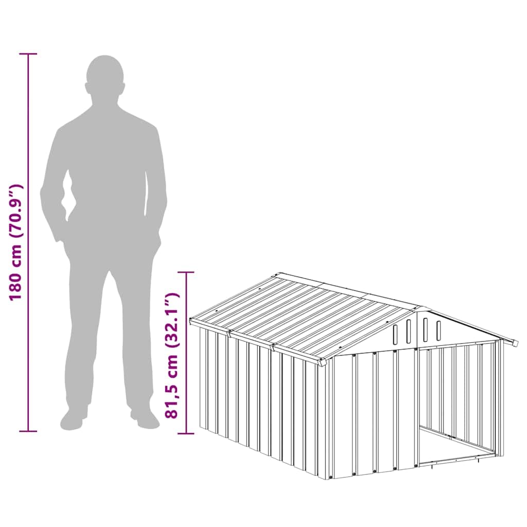 Dog House Anthracite Galvanized Steel M331842