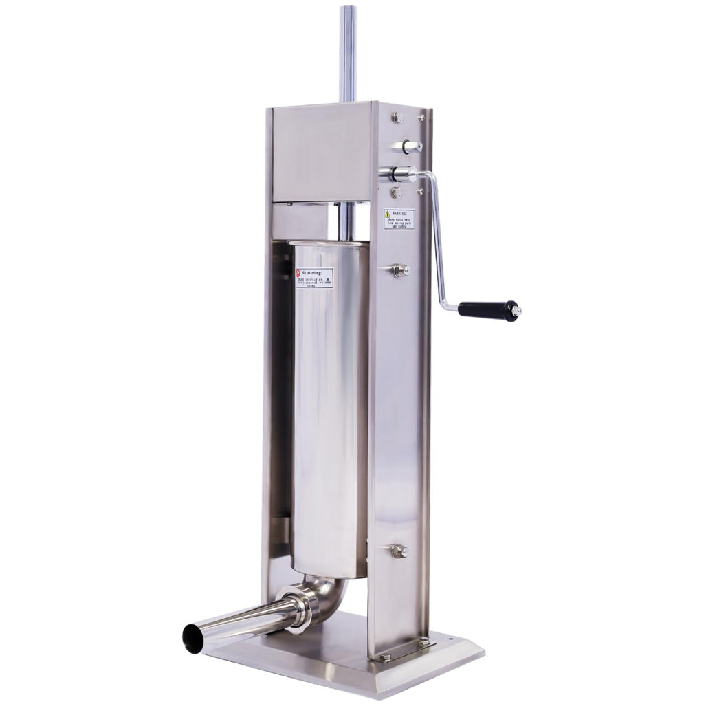 Stainless Steel Vertical Sausage Stuffer 15LB/7L with 4 Stuffing Tubes U727261