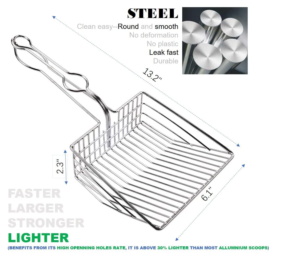 Metal Cat Litter Scoop with Holder E889614