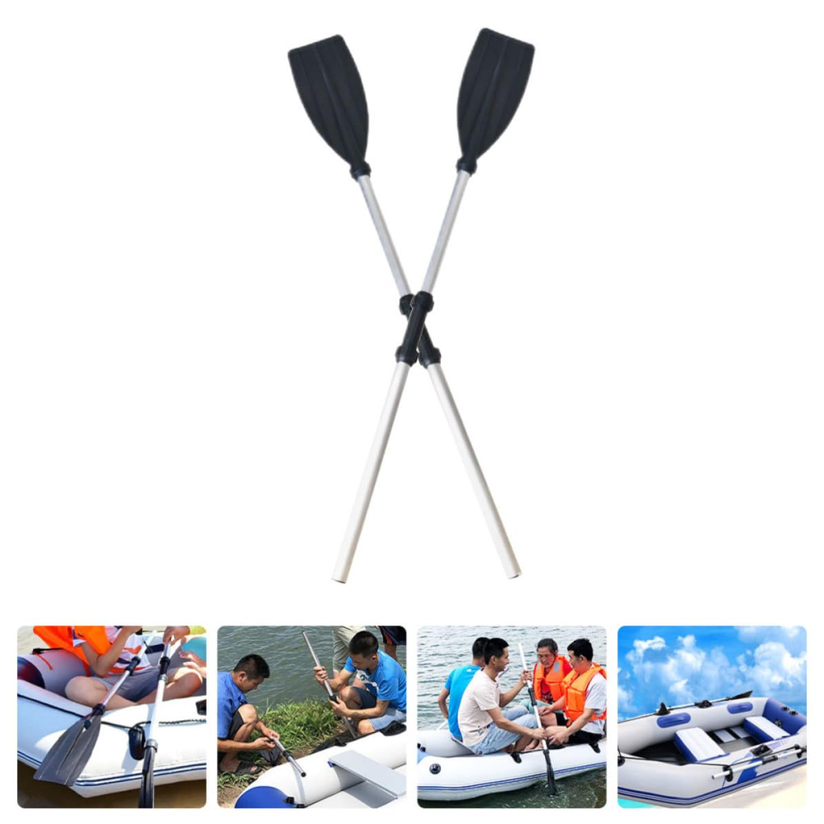 2pcs Aluminum Alloy Kayak Paddles I397832