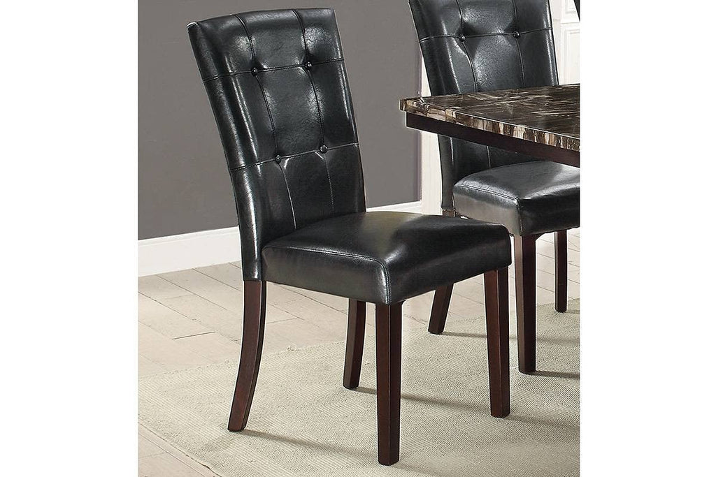 Black Faux Leather Dining Chairs Set of 2 S189039