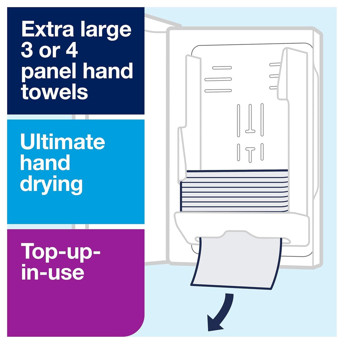 Black Multifold Hand Towel Dispenser with Multifold Hand Towel G4263