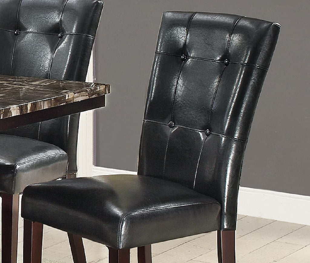 Black Faux Leather Dining Chairs Set of 2 S189039