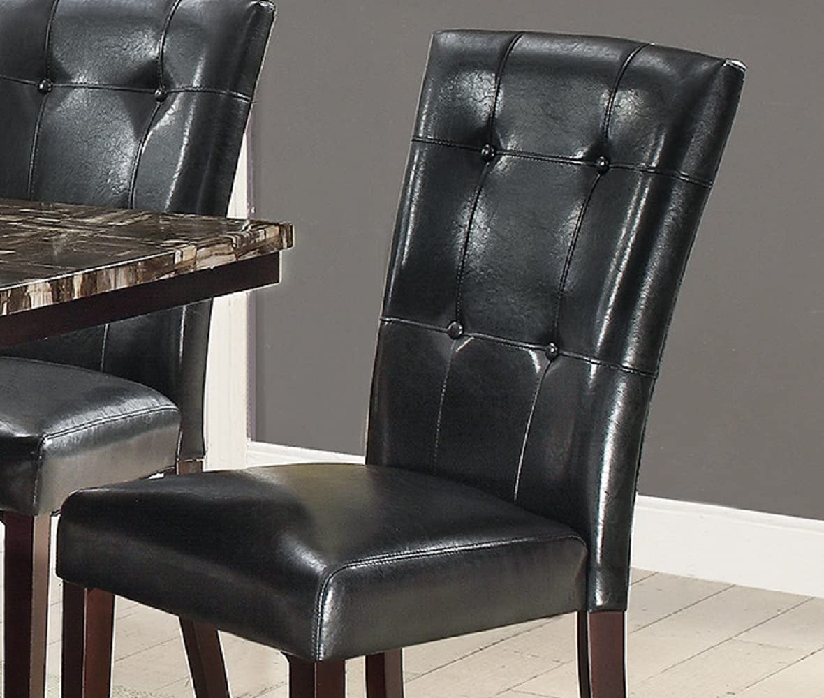 Black Faux Leather Dining Chairs Set of 2 S189039