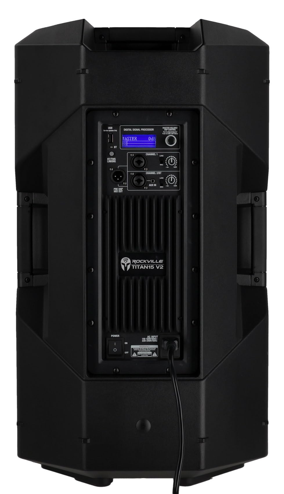 15" Powered PA Speaker Pair with 8 Mixer S98275