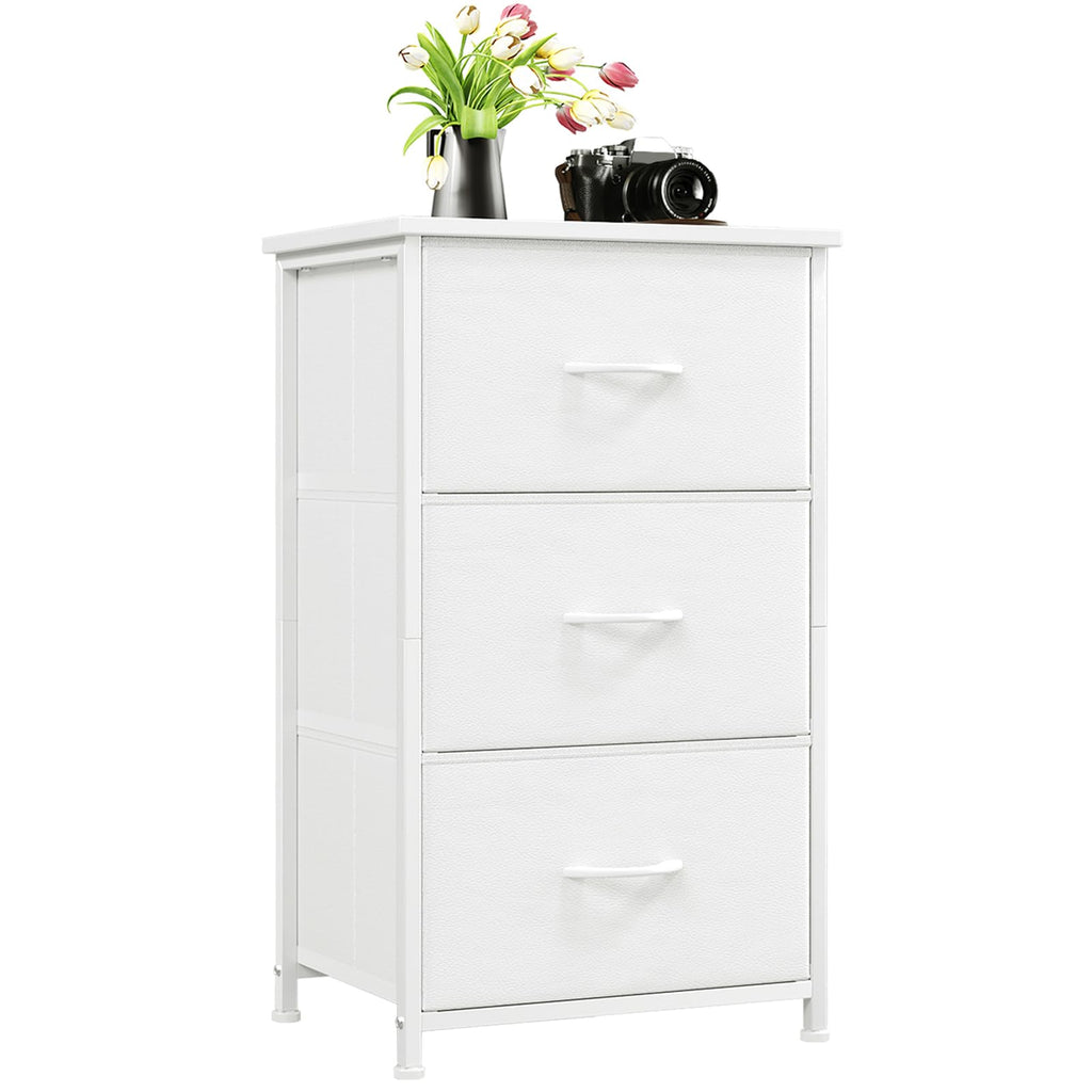 White 3 Drawer Dresser B599