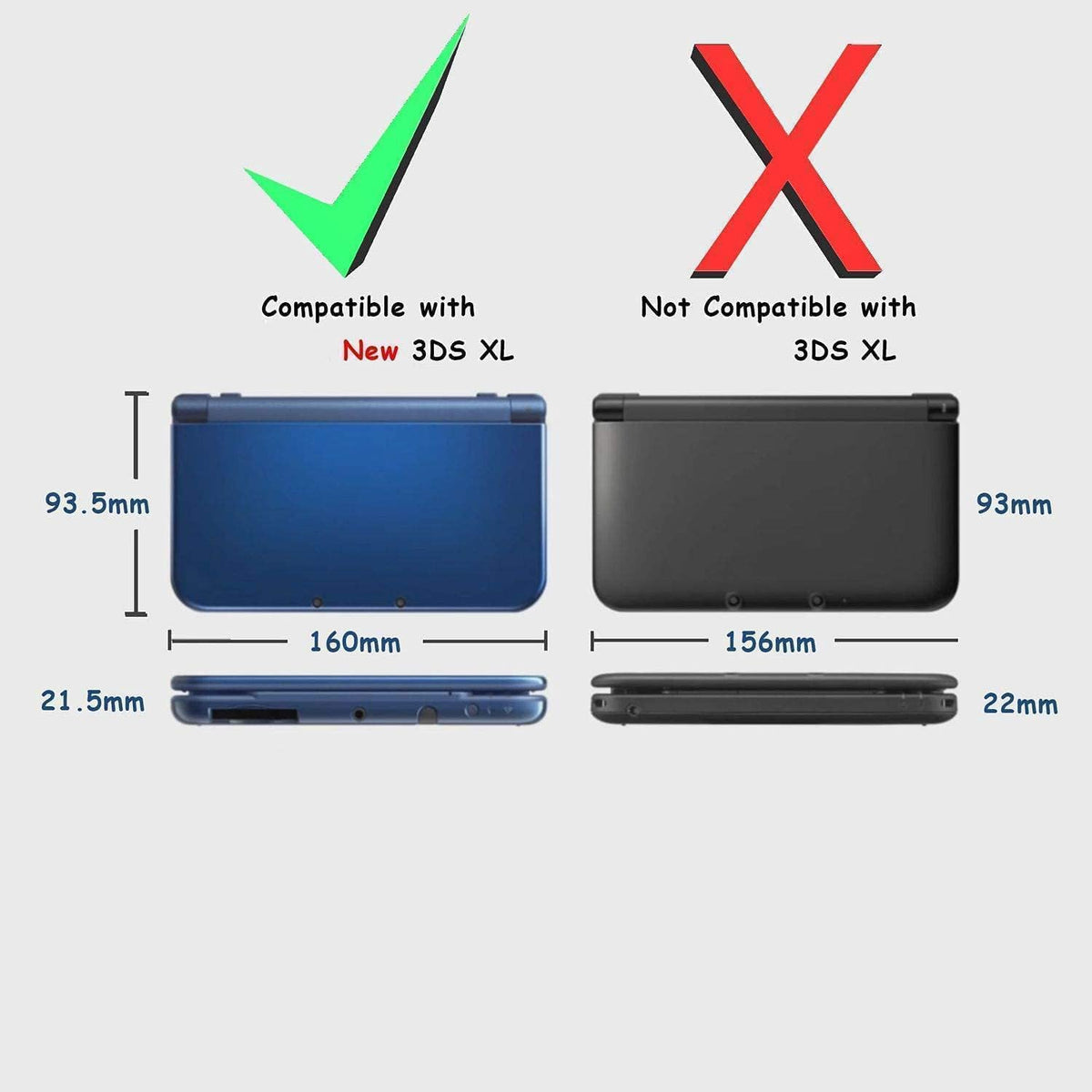Black Housing Shell Case Cover Replacement for New 3DS LL XL L334328