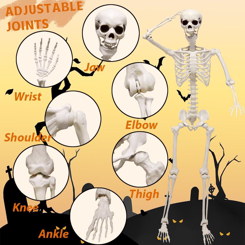 Full Size Skeleton with Dog Cat S50251