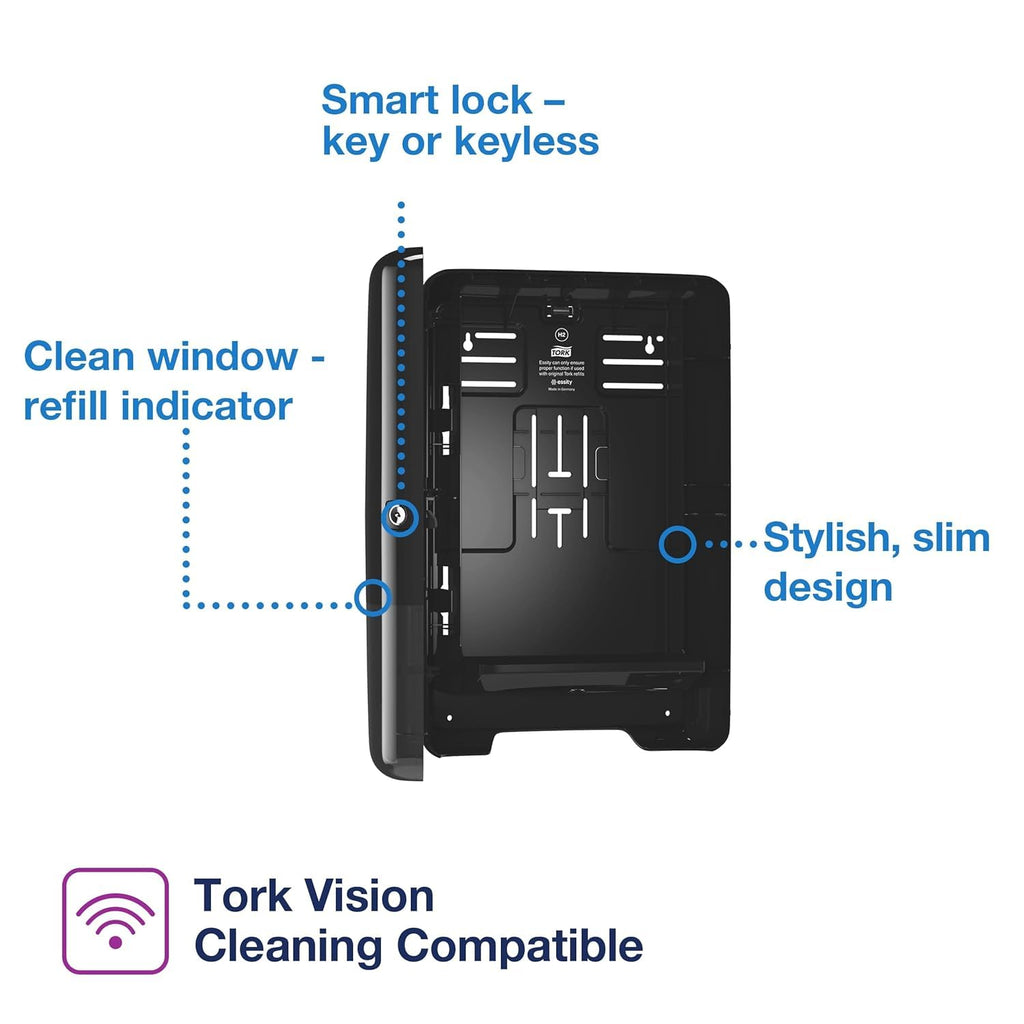 Black Multifold Hand Towel Dispenser with Multifold Hand Towel G4263