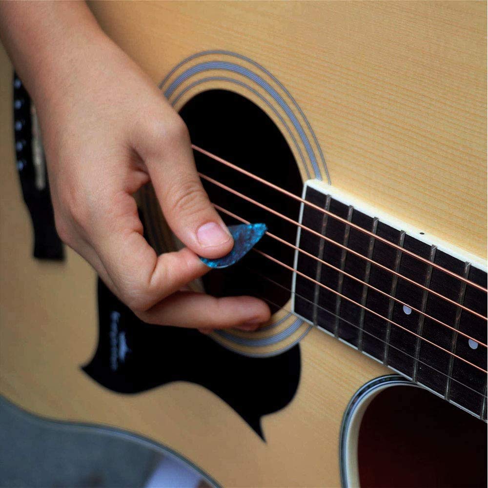 Guitar Pick Holder Case Bag with 24pcs Colorful Picks J29916
