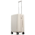 20 Inch PC Hard Shell Carry On Luggage with Wheels, TSA Lock, Ivory White Q428443
