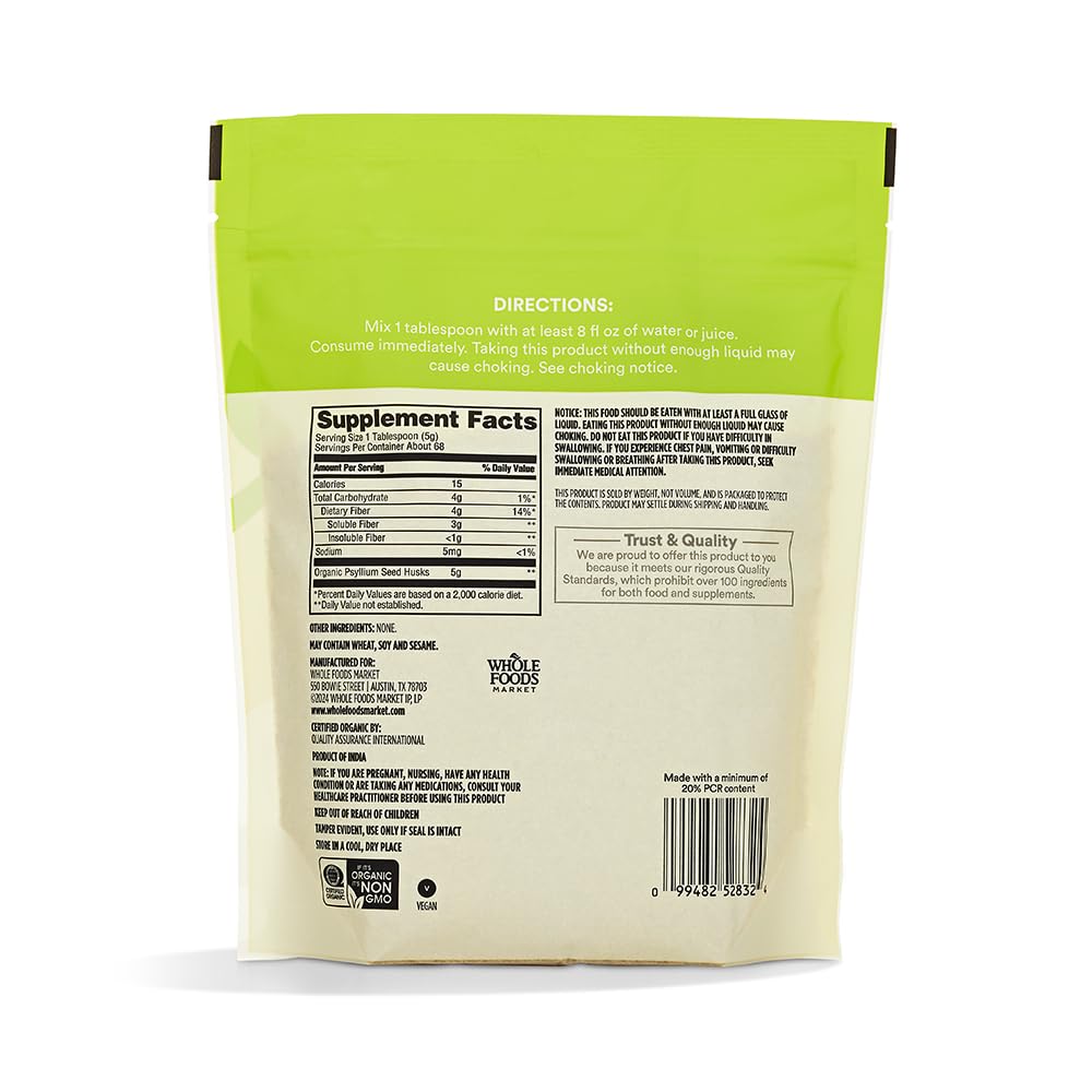 Organic Psyllium Husk 12 Ounce H4549