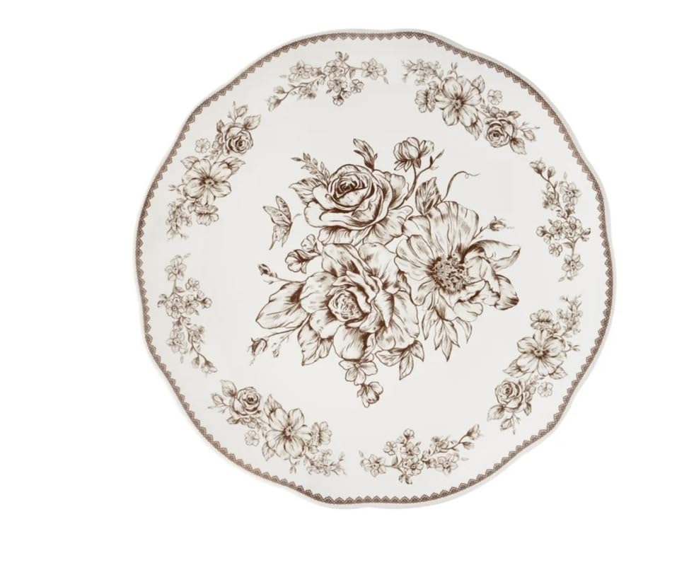 Brown 12-Piece Stoneware Dinnerware Set R427074
