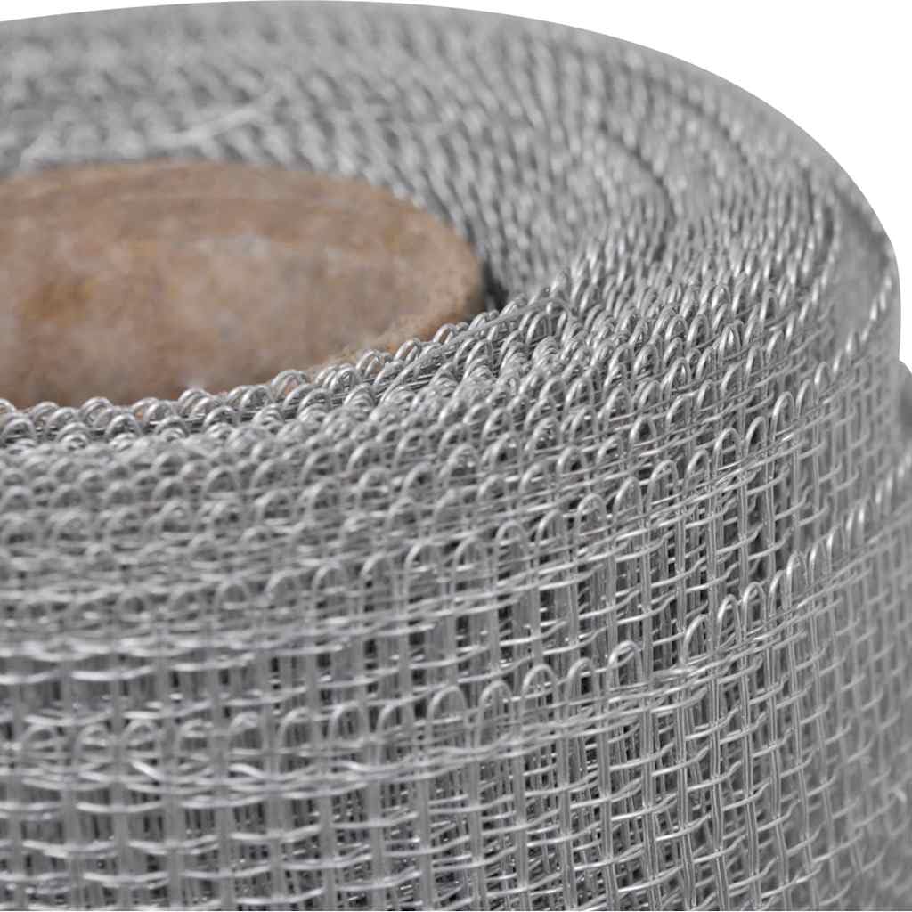 Aluminum Mesh Screen 39.4x196.9 Inches Silver L21852
