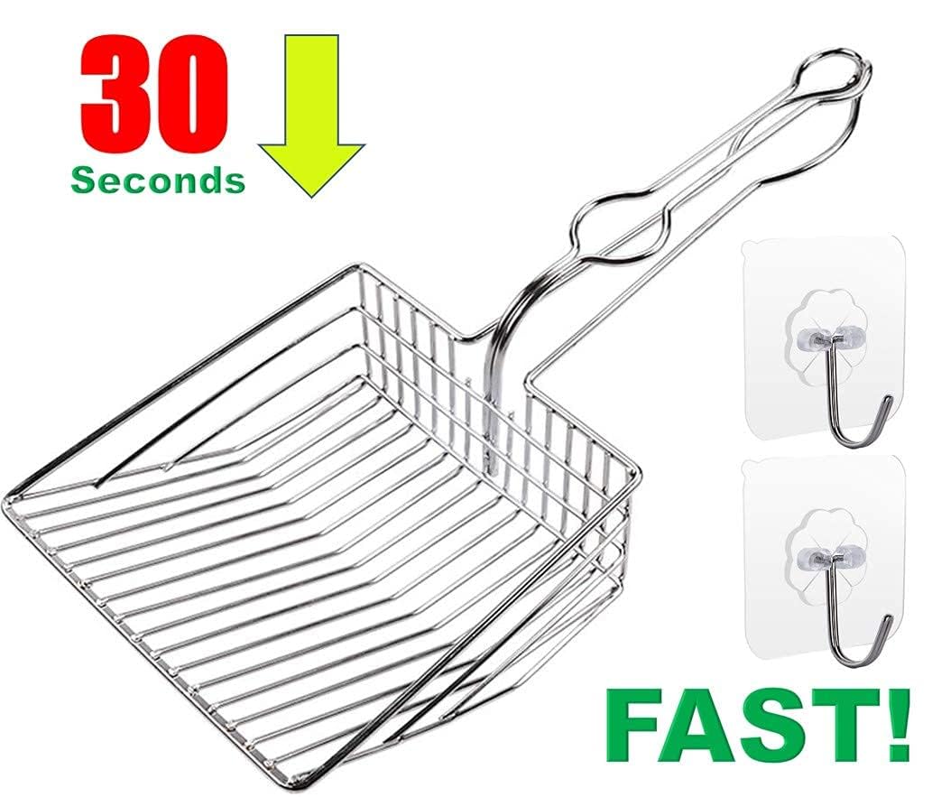 Metal Cat Litter Scoop with Holder E889614
