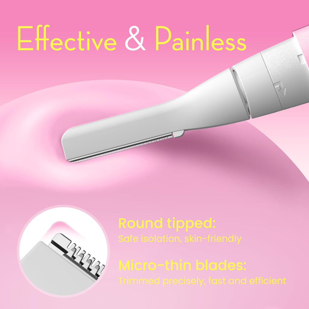 Pink Electric Facial Hair Remover with 2 Replaceable Blade Z61604