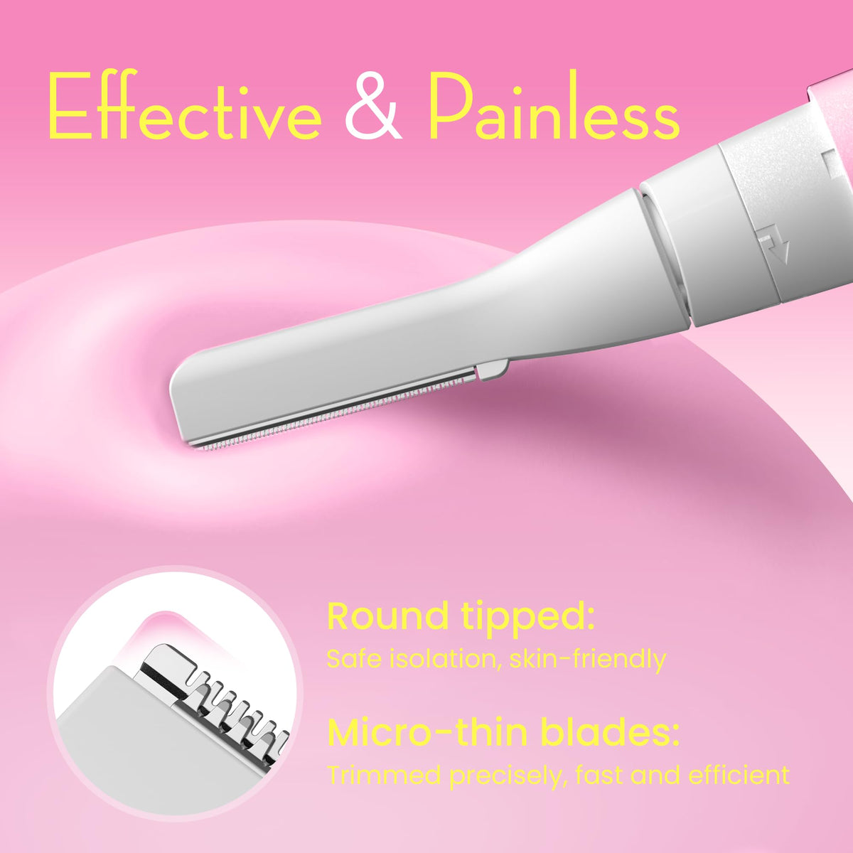 Pink Electric Facial Hair Remover with 2 Replaceable Blade Z61604