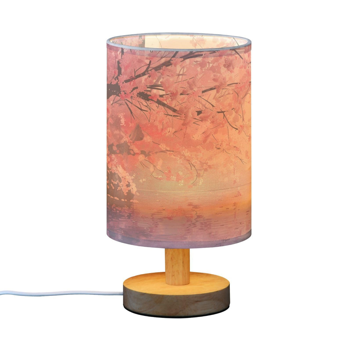 Pink Floral Bedside Table Lamp P78334