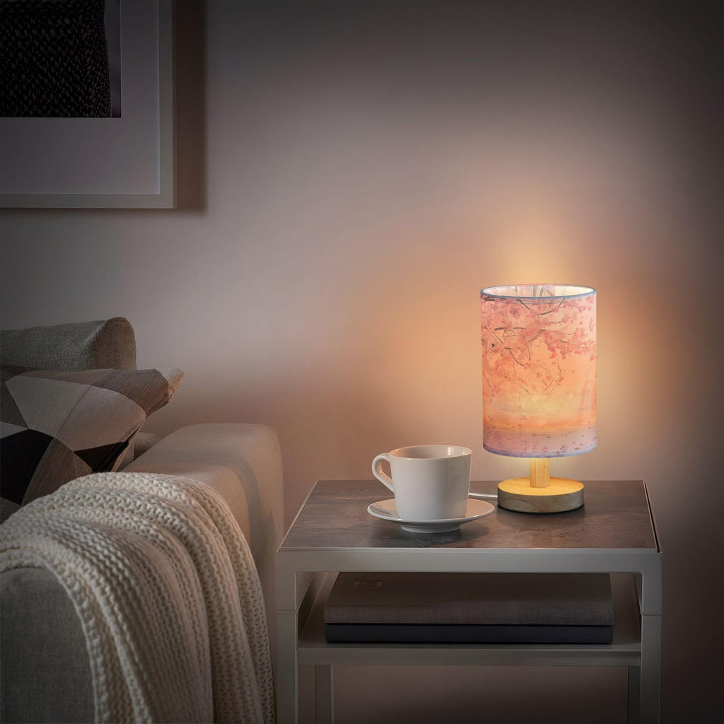 Pink Floral Bedside Table Lamp P78334