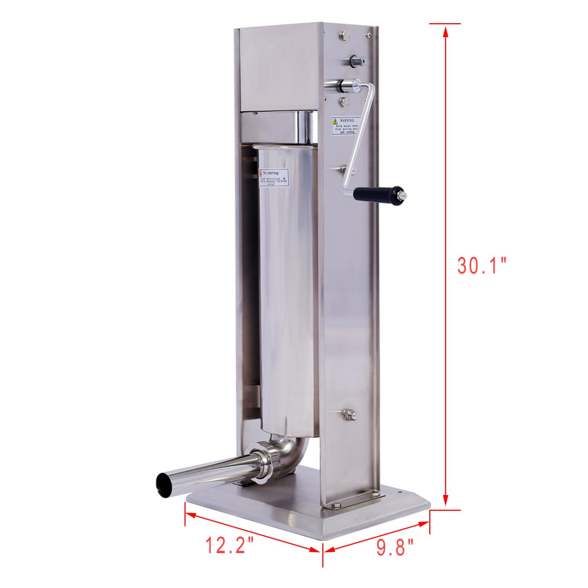 Stainless Steel Vertical Sausage Stuffer 15LB/7L with 4 Stuffing Tubes U727261