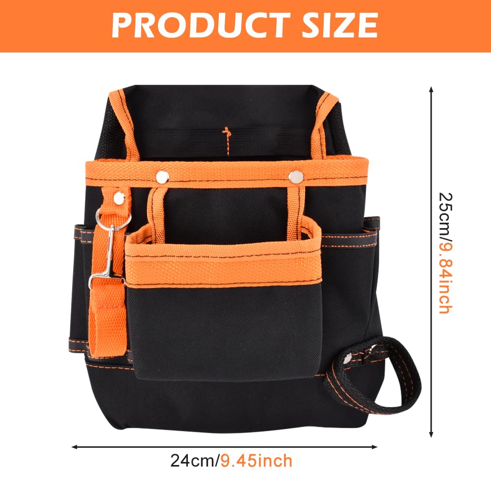 8 Pockets Tool Pouch Utility Waist Bag with Adjustable Belt L623
