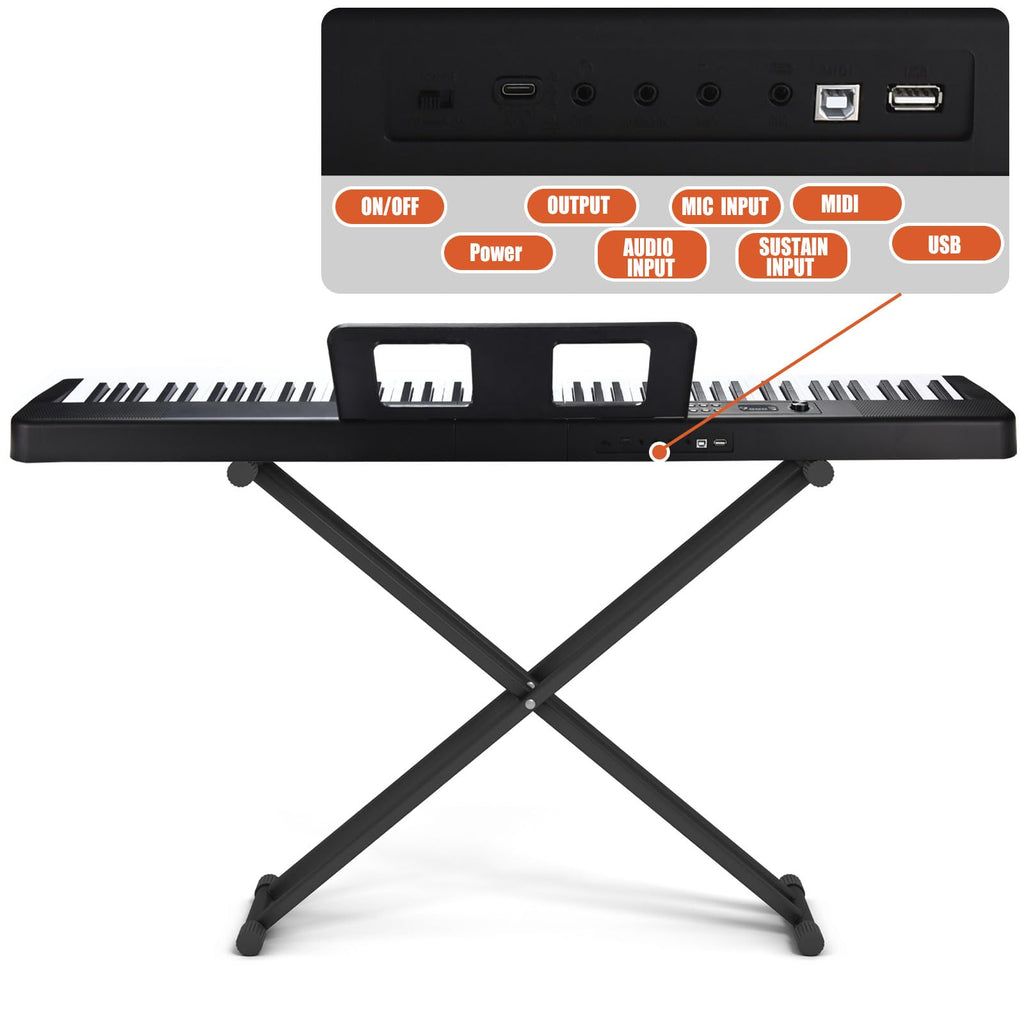 88 Key Digital Piano with Semi Weighted Keys D9213