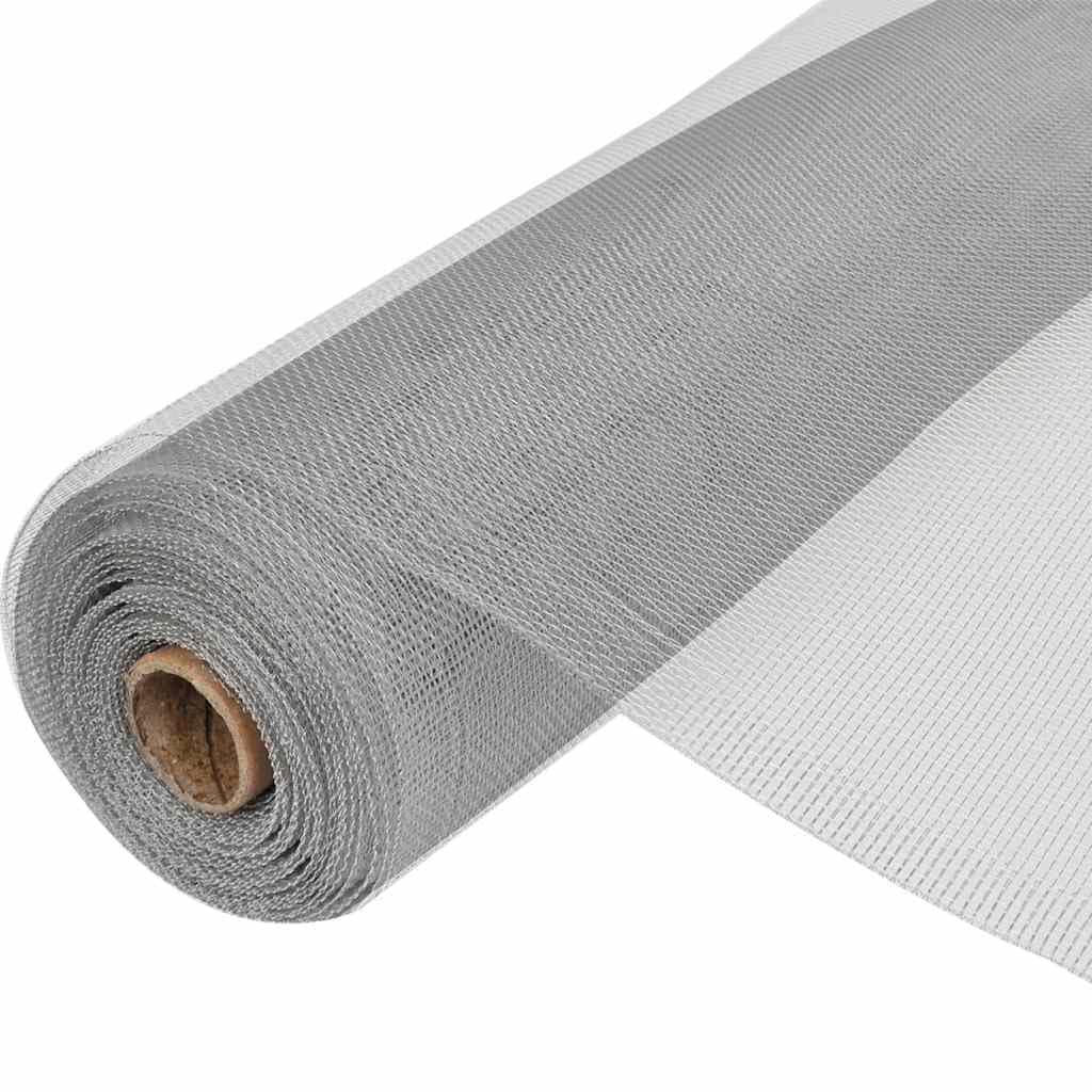 Aluminum Mesh Screen 39.4x196.9 Inches Silver L21852