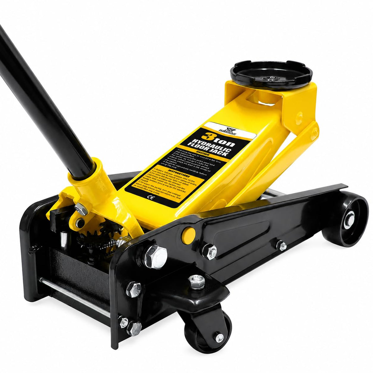 3 Ton Low Profile Steel Racing Floor Jack with Dual Pistons Quick Lift Pump O930