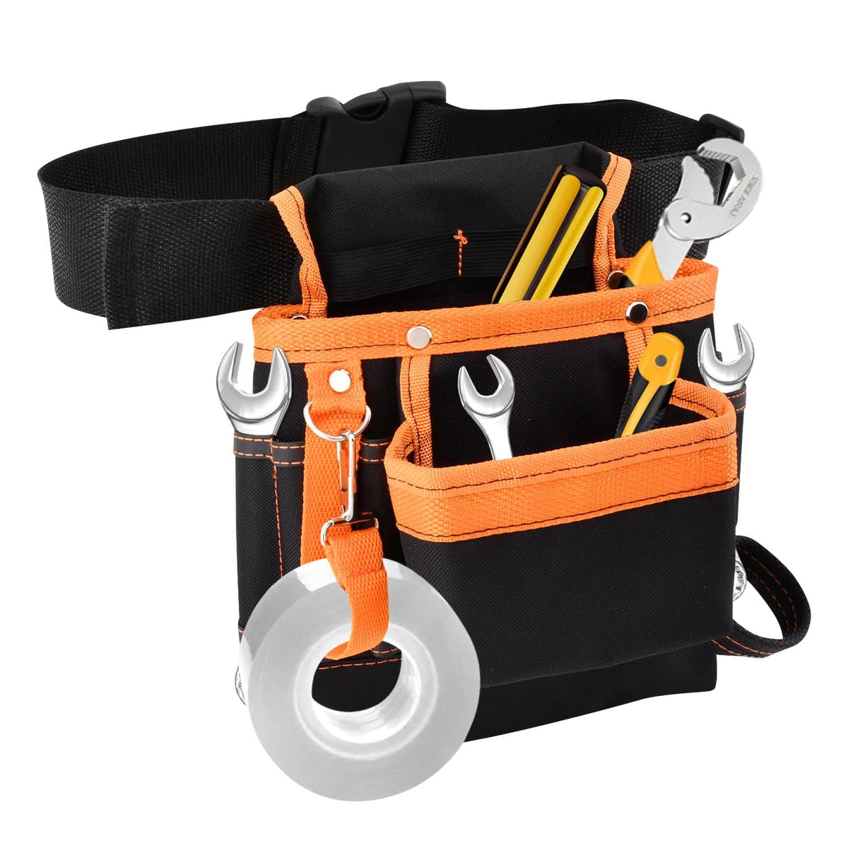 8 Pockets Tool Pouch Utility Waist Bag with Adjustable Belt L623