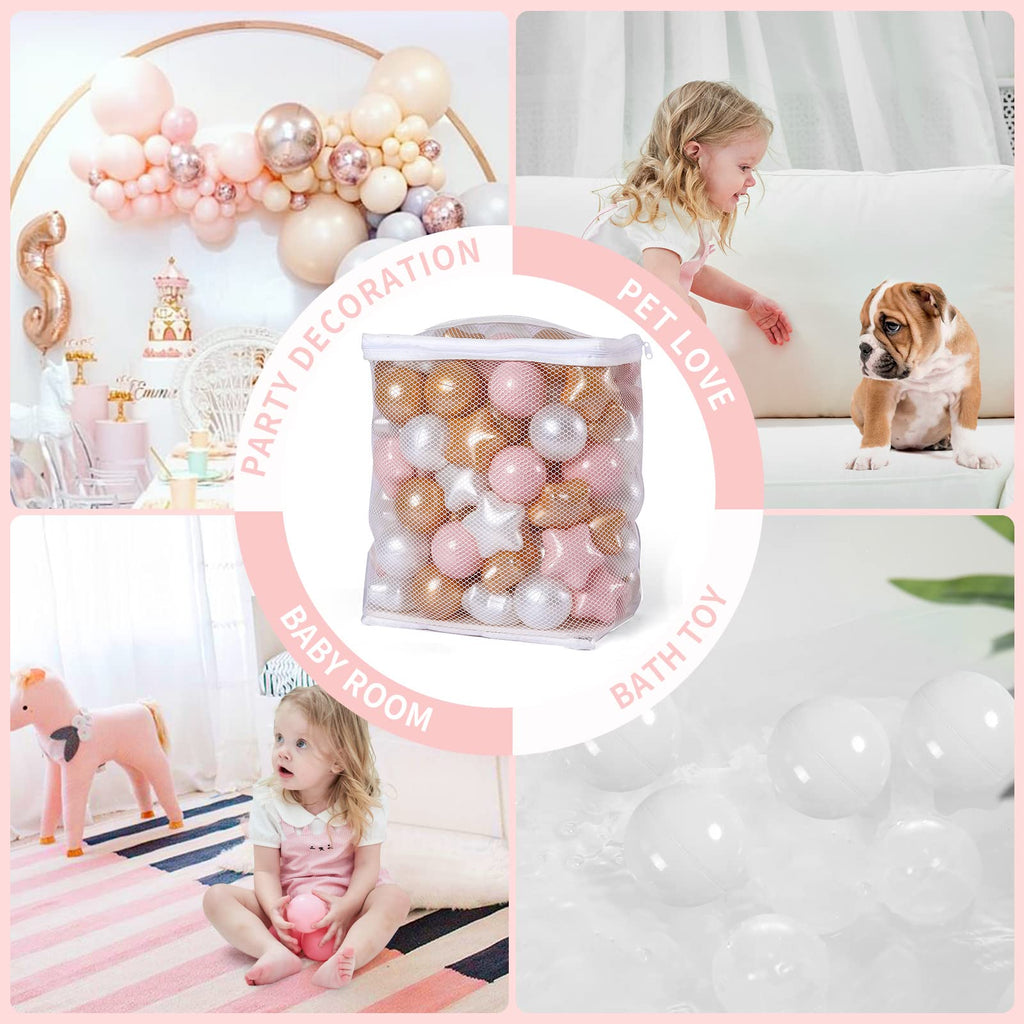 50 100 200 Count Star Ball Pit Balls Non-Toxic Plastic H934840