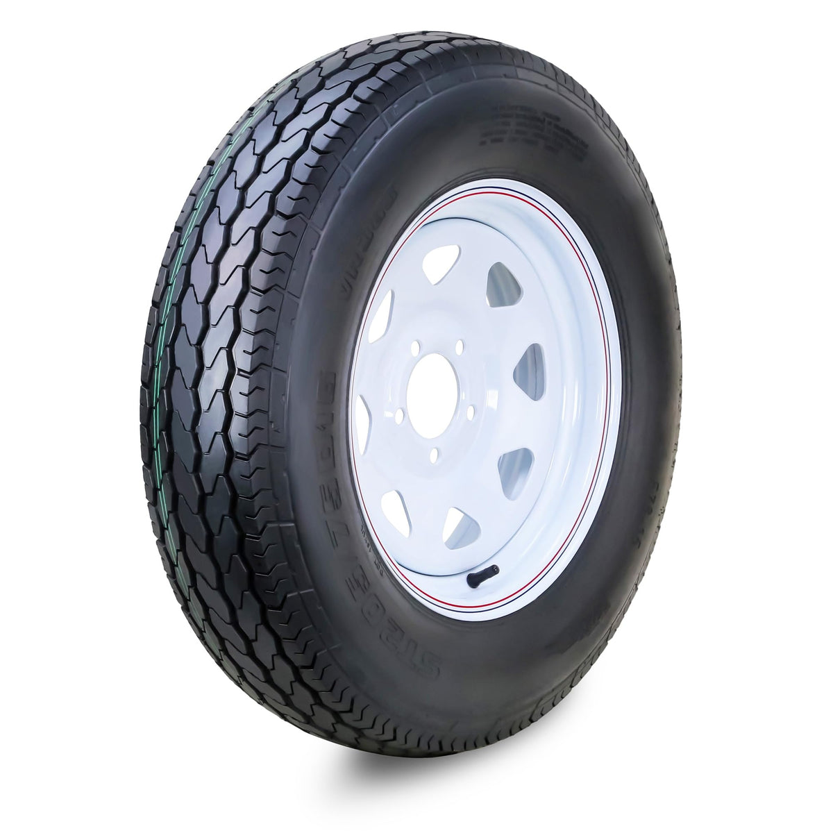 Trailer Tire Wheel ST205/75D15 6PR 101L 5X4.5 White Spoke Rim C197