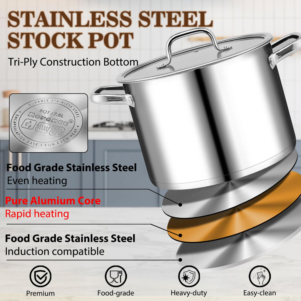 Stainless Steel 8-Quart Stock Pot L5695