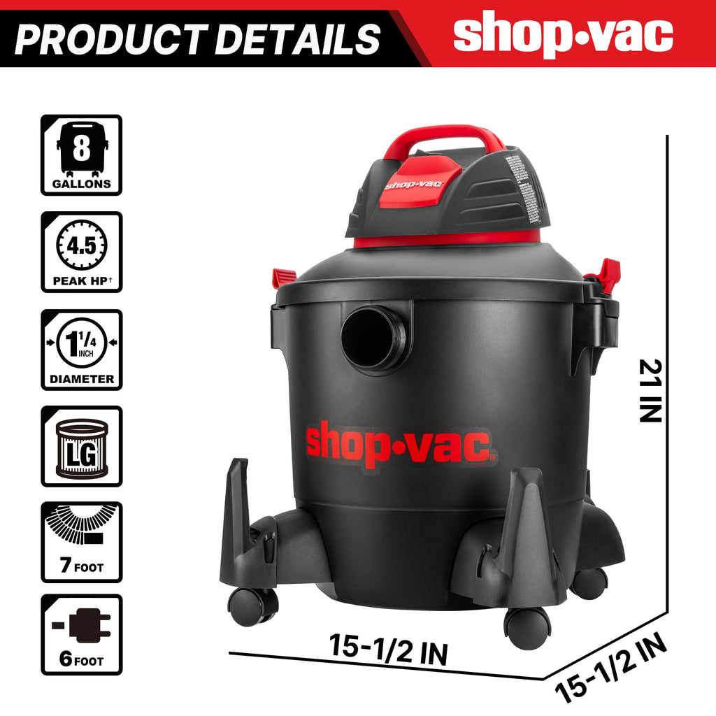 8 Gallon Wet/Dry Vacuum with Blower J84202