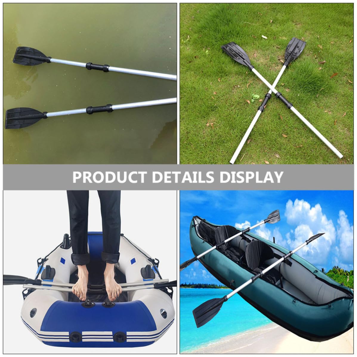 2pcs Aluminum Alloy Kayak Paddles I397832