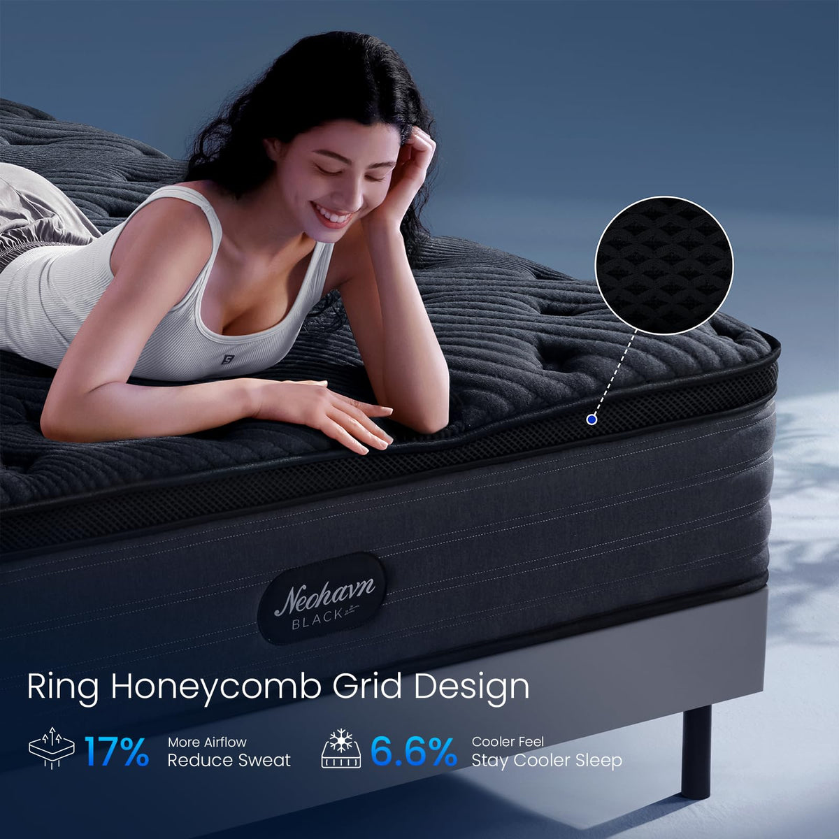 Full XL 12 Inch Cooling Gel Memory Foam Hybrid Mattress O922
