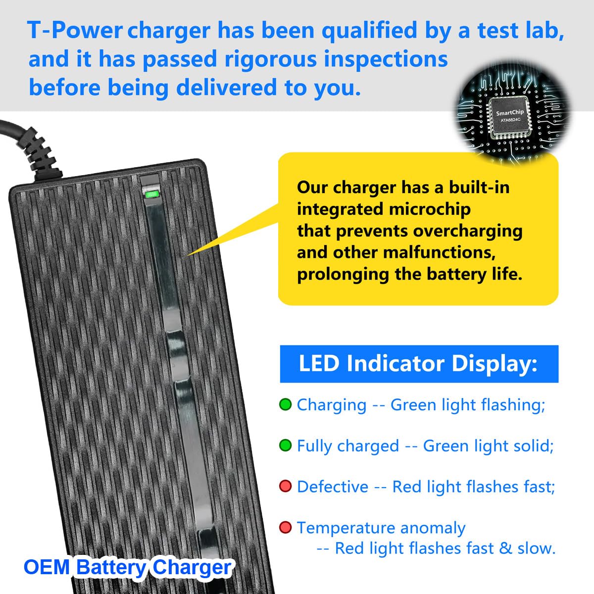 54.6V AC/DC Adapter Electric Bike Battery Charger U787277