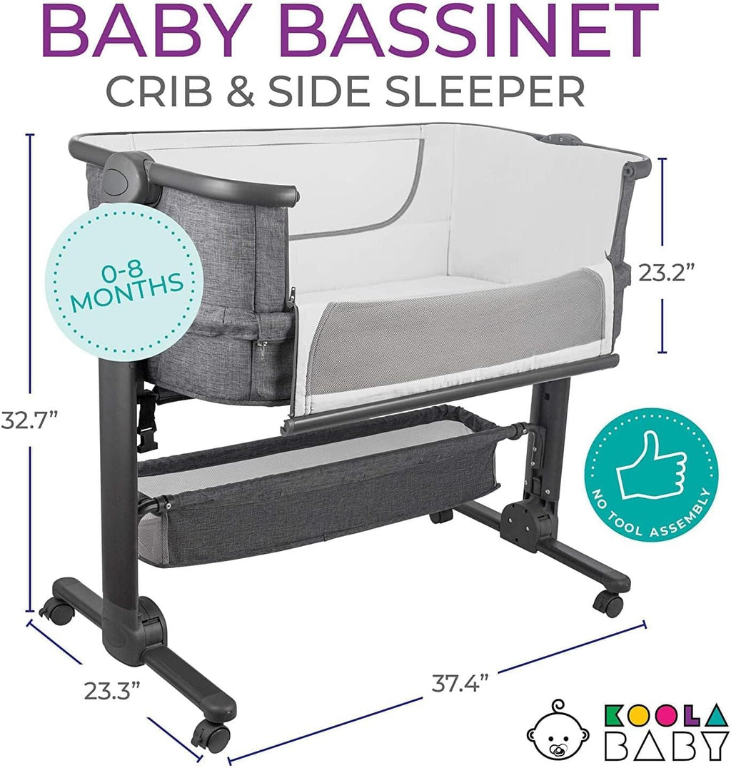 Baby Bassinet Bedside Sleeper Portable Crib with Storage Basket P85071