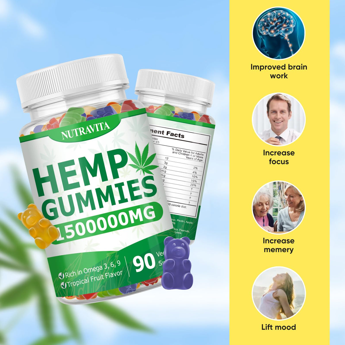 Fruit Hemp Gummies 180 Gummies B321779