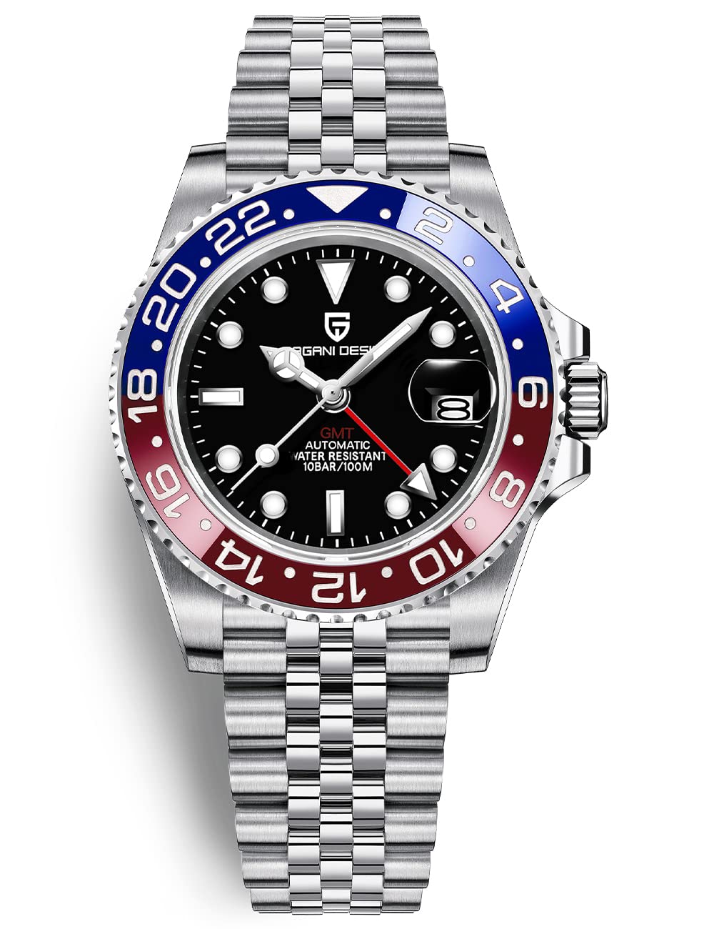 Automatic 40MM Date 100M Waterproof Stainless Steel Sapphire Glass Men Watch Y28820