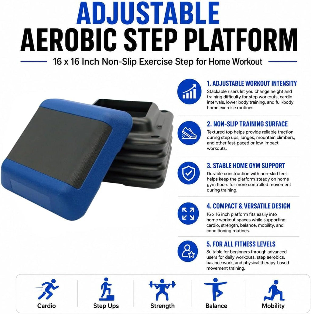 Adjustable Non-Slip Aerobic Step Platform N22909