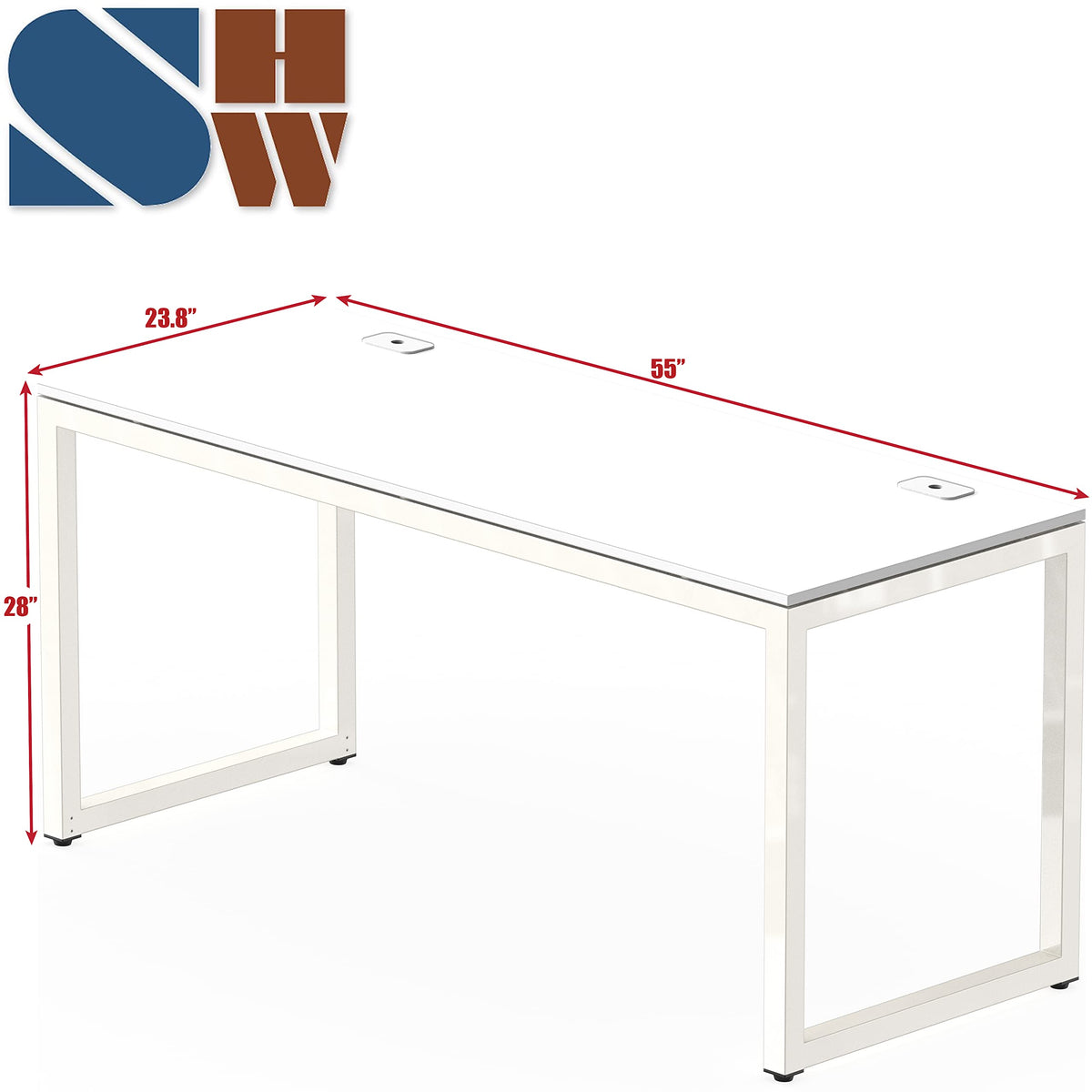 55-Inch White Office Computer Desk M502734