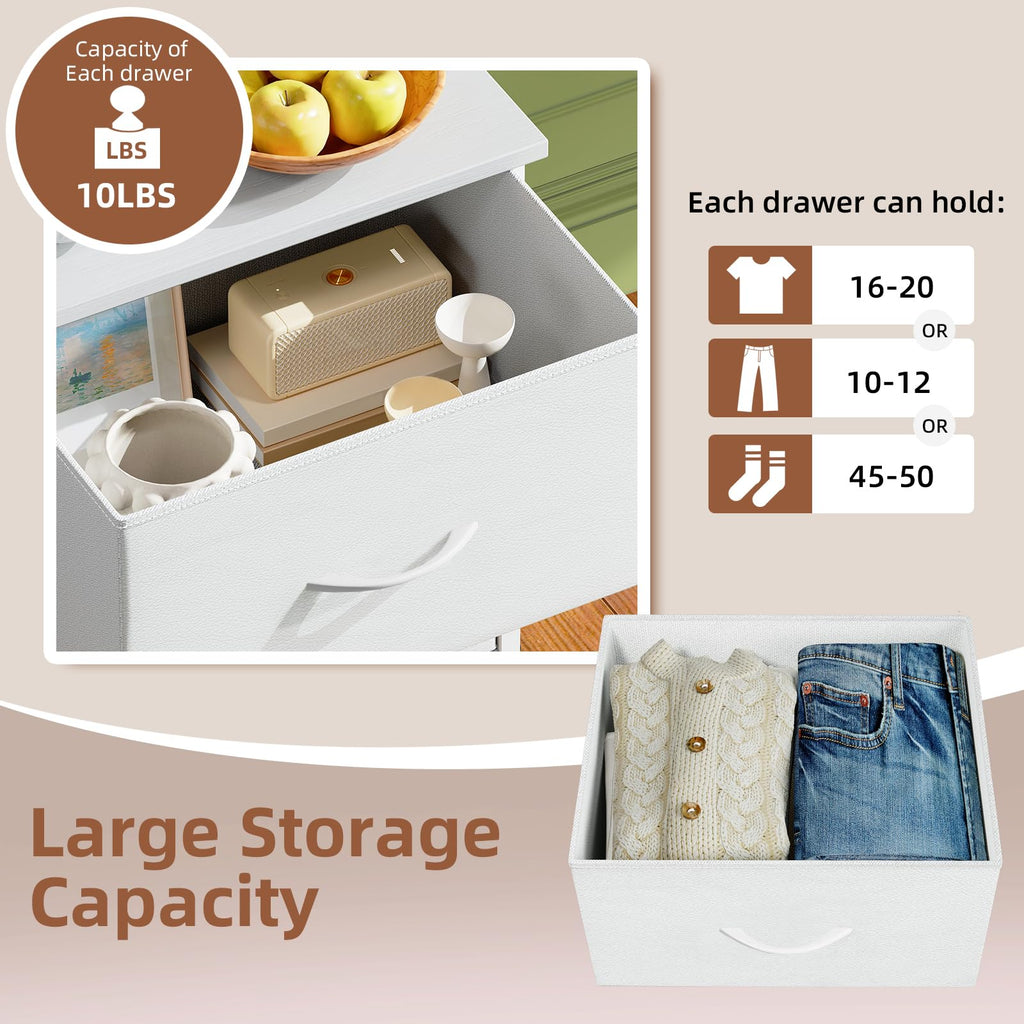 White 3 Drawer Dresser B599