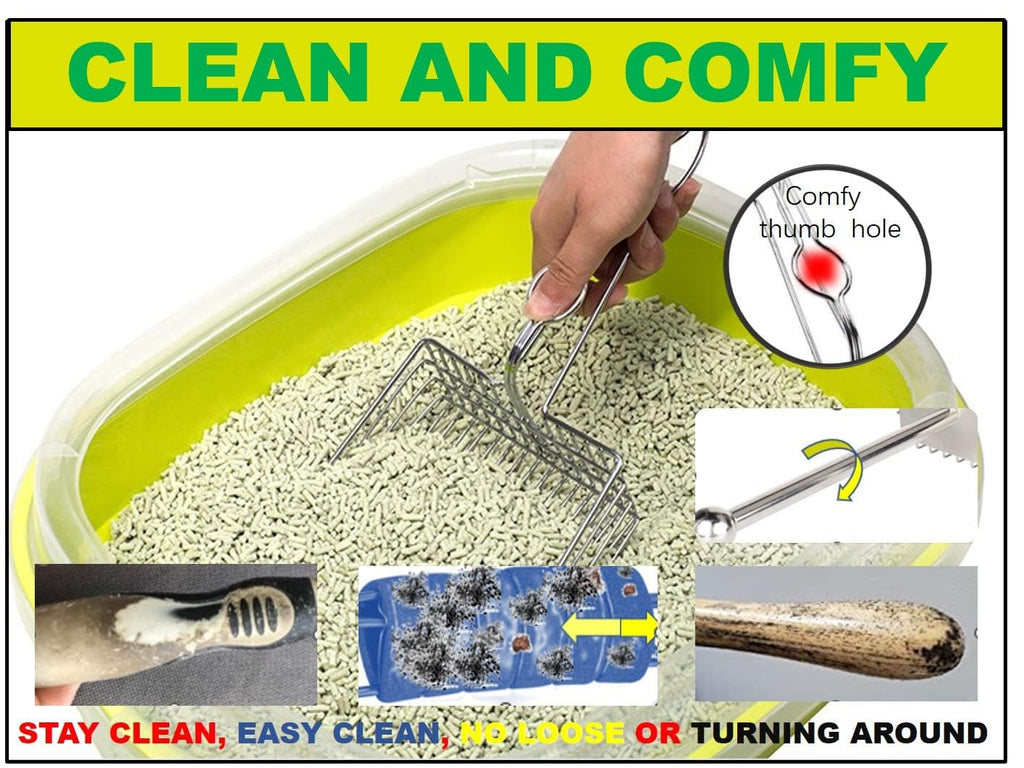 Metal Cat Litter Scoop with Holder E889614