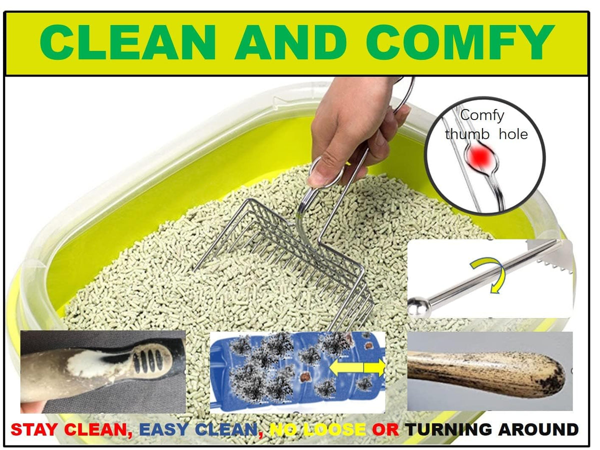 Metal Cat Litter Scoop with Holder E889614