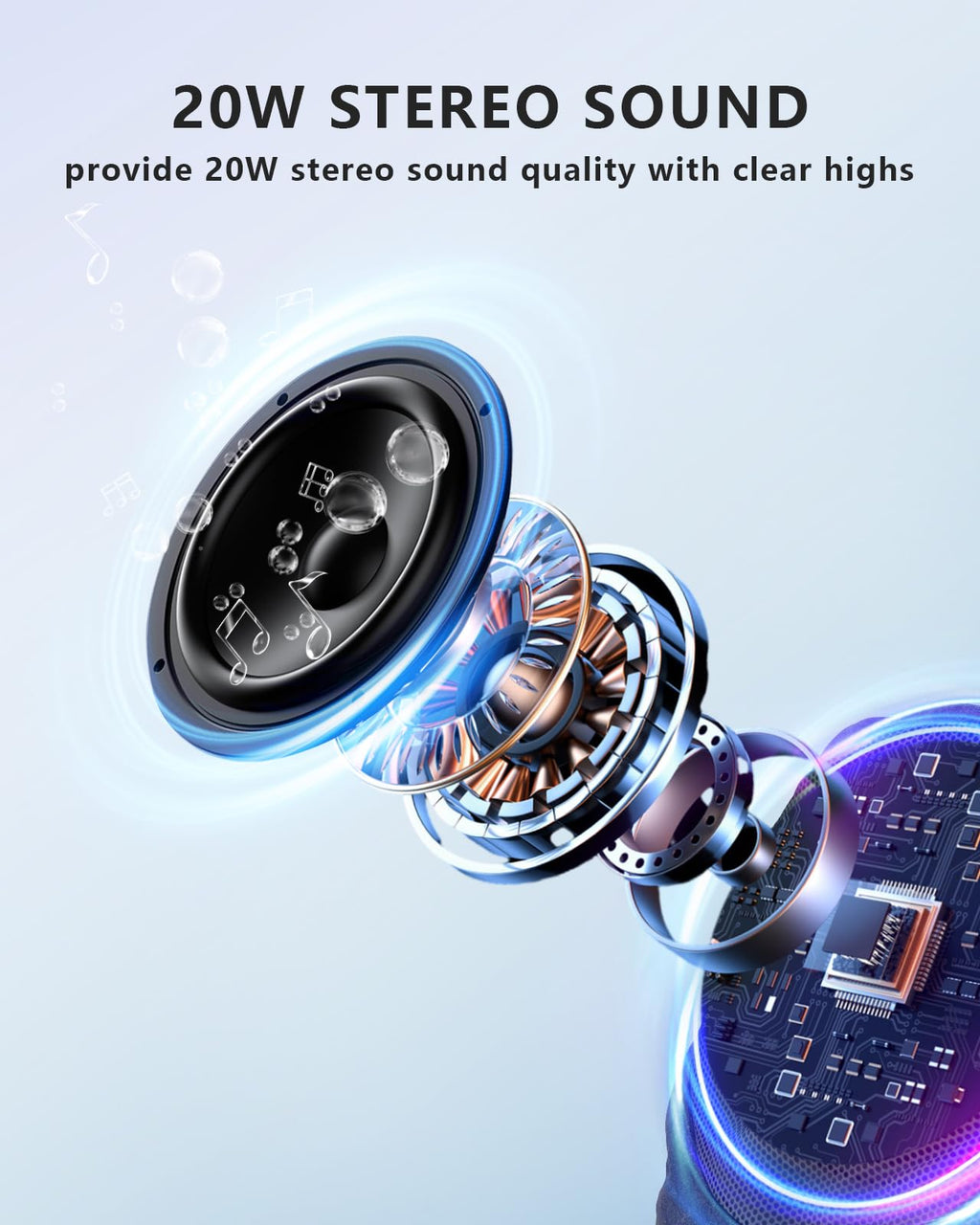 Waterproof Solar Powered Rechargeable Bluetooth Outdoor Speakers I57356