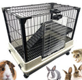 2-Level Rabbit Hutch Guinea Pigs Cage Y7685